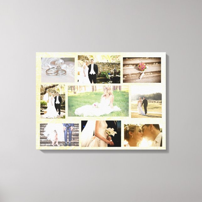 Personalisierte Hochzeitsfotografie Wand an Wand Leinwanddruck (Vorderseite)