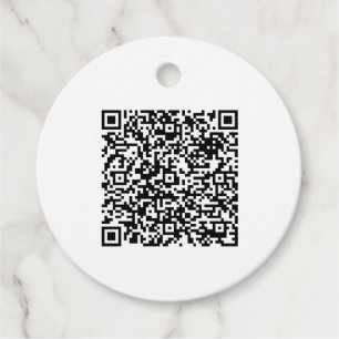 Personalisierte Hochzeitsgunst-Tags mit QR-Code Geschenkanhänger