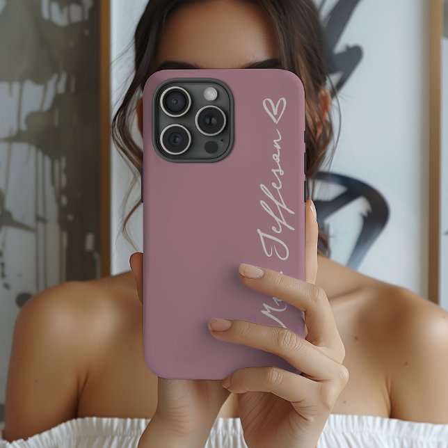 Personalisierte Hochzeitshandyhülle als Geschenk f Case-Mate iPhone Hülle (Custom Mr and Mrs Wedding Gift, Anniversary Gift, Bride Phone Case & New Surname Gift for Wifey)
