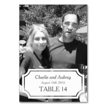 Personalisierte Hochzeitskarte für das White Panel