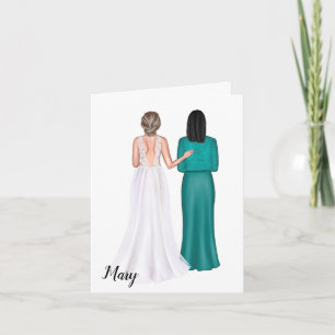 Personalisierte Hochzeitskarte für Schwiegermutter Karte