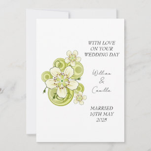 Personalisierte Hochzeitskarte, luxuriöse Hochzeit Dankeskarte