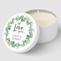 Personalisierte Hochzeitskerze 'Lasst Liebe wachse