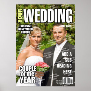 Personalisierte Hochzeitsmagazin-Titelblatt Poster