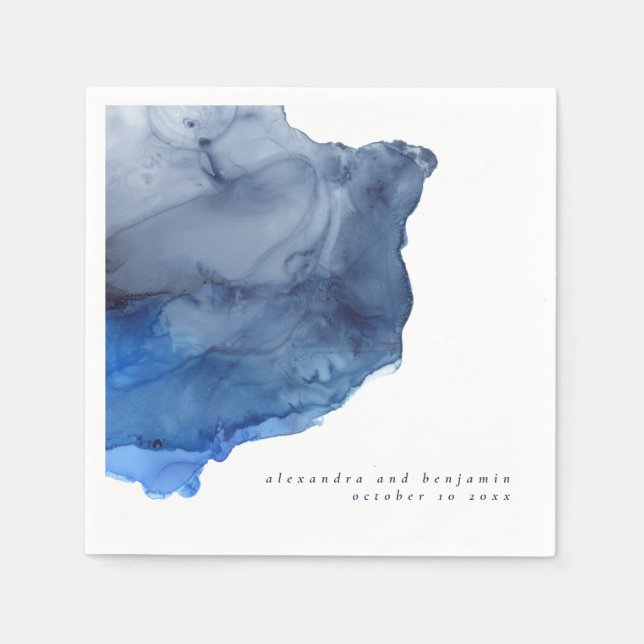 Personalisierte Hochzeitsnacht Abstrakt-modern Serviette (Vorderseite)