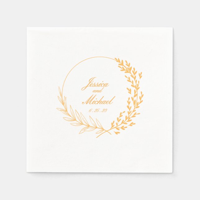 personalisierte Hochzeitsnapkins Serviette (Vorderseite)