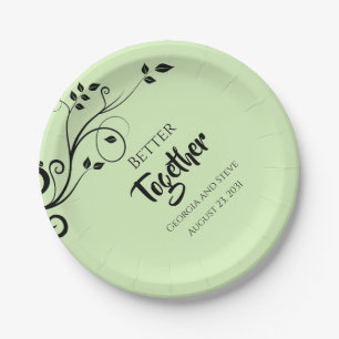 Personalisierte Hochzeitspapierplatten "Besser Zus Pappteller