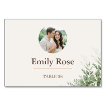 Personalisierte Hochzeitsplatzkarte Rustikale Bota
