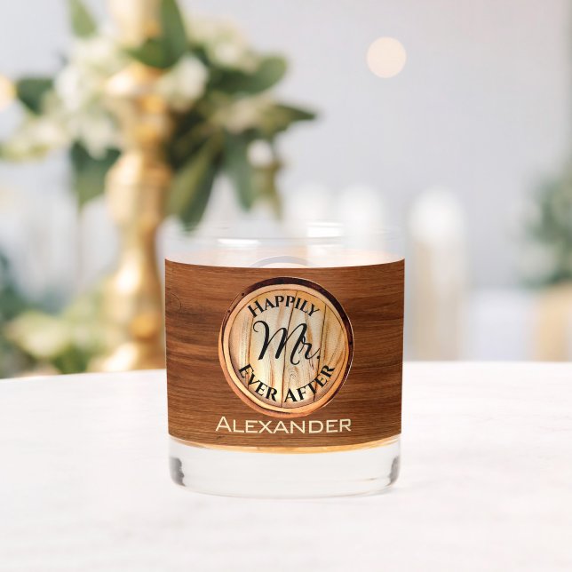 Personalisierte Hochzeitssaal MR Holztone Whiskyglas (Insitu (Hochzeit))
