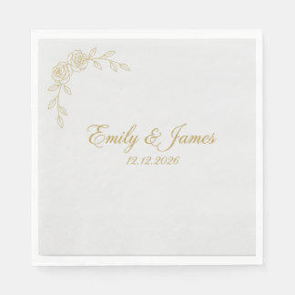 Personalisierte Hochzeitsservietten | Individuell Serviette