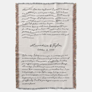 Personalisierte Hochzeitsstimmung zum Jahrestag Decke