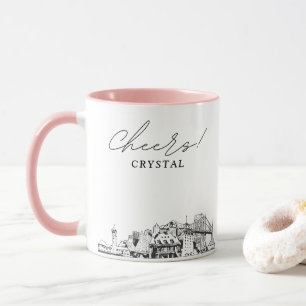 Personalisierte Hochzeitstasse mit Portland-Skylin Tasse