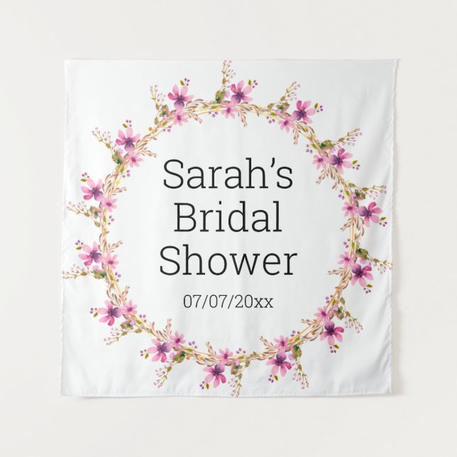 Personalisierte Hochzeitsteppich Wandteppich (Vorderseite)