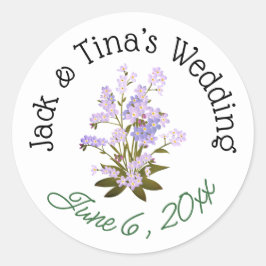 Personalisierte Hochzeitsticker Runder Aufkleber