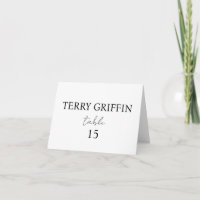 Personalisierte Hochzeitstischkarten Tisch Namenss