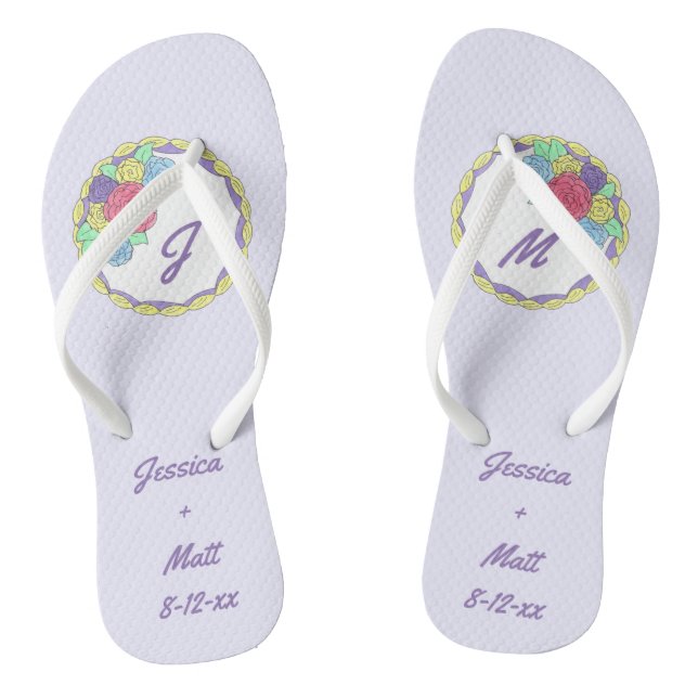 Personalisierte Hochzeitstorte Brautparty Flip Flo Flip Flops (Fußbett)