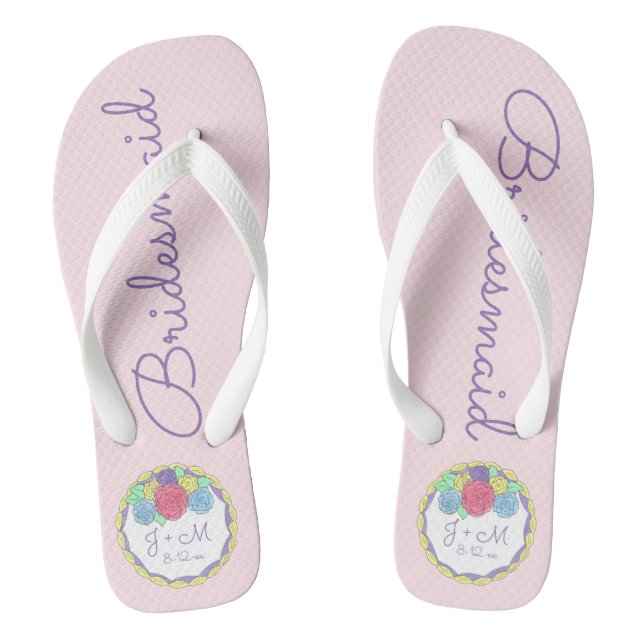 Personalisierte Hochzeitstorte Bridesmaid Flip Flo Flip Flops (Fußbett)