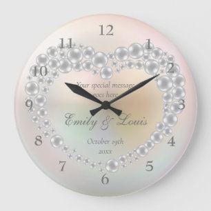 Personalisierte Hochzeitsuhr Jubiläumsuhr Große Wanduhr