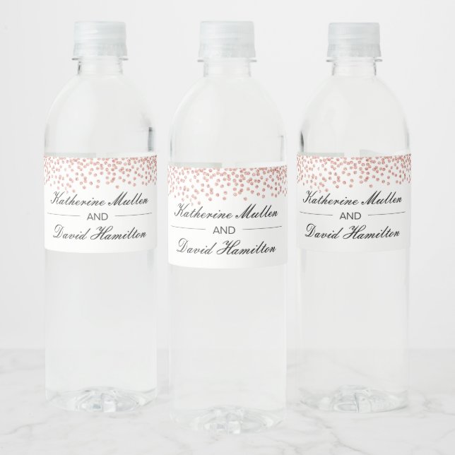 Personalisierte Hochzeitwasserflasche Wasserflaschenetikett (Flaschen)