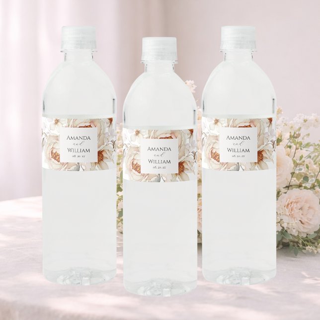 Personalisierte Hochzeitwasserflasche Wasserflaschenetikett (Von Creator hochgeladen)