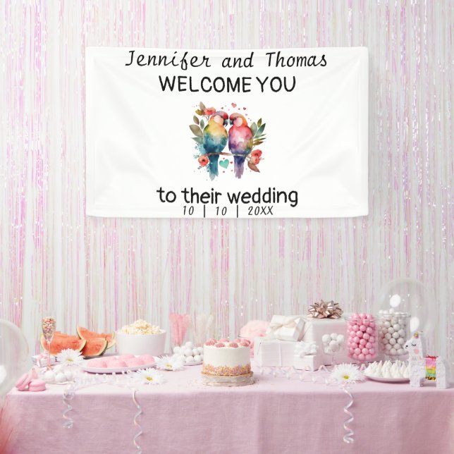 Personalisierte Hochzeitwillkommene Banner Liebesv (Party)