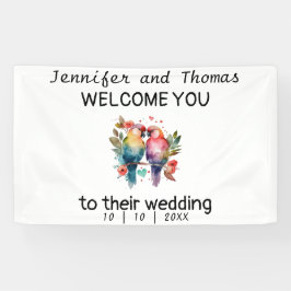 Personalisierte Hochzeitwillkommene Banner Liebesv