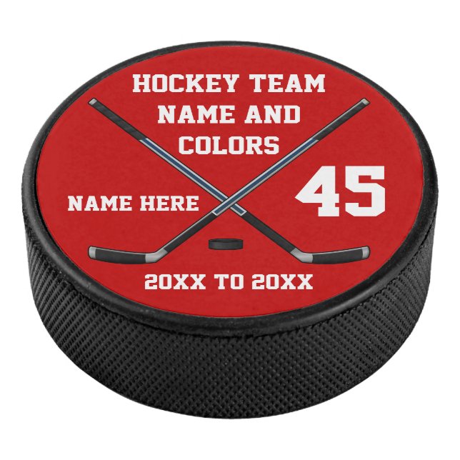 Personalisierte Hockey-Kobolde Ihr 4 Text, Ihre Eishockey Puck (3/4)