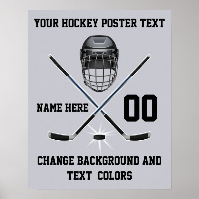 Personalisierte Hockey-Poster, Ihr Text und Ihre F Poster (Vorne)