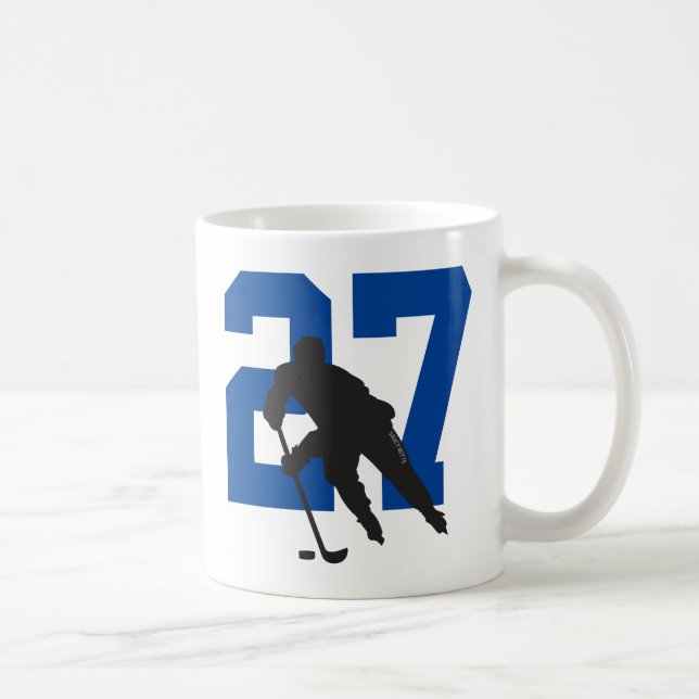 Personalisierte Hockey-Spielnummer Kaffeetasse (Rechts)