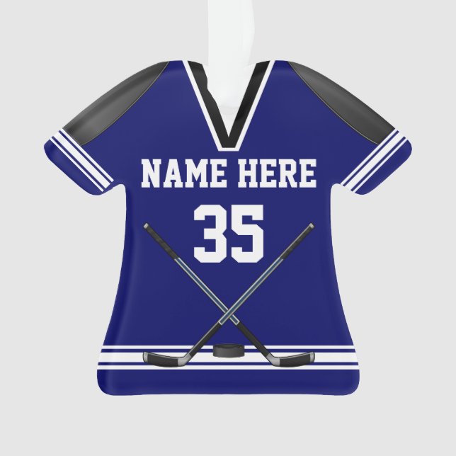 Personalisierte Hockey-Verzierungen, Jersey Ornament (Vorderseite)