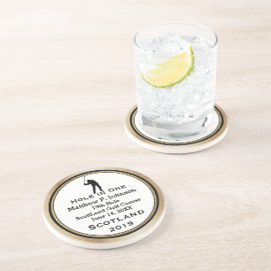 Personalisierte Hole In One Man Cave Lodge Unterse Getränkeuntersetzer