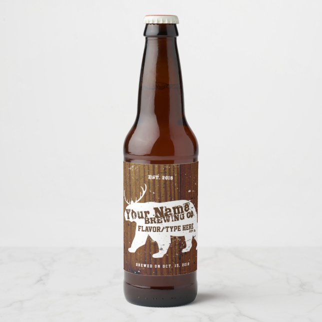 Personalisierte Homebrew-Biermarken Bierflaschenetikett (Vorderseite)