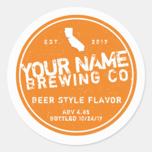 Personalisierte Homebrew-Labels - Fügen Sie Ihre e Runder Aufkleber