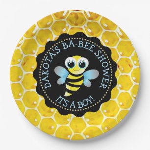 Personalisierte Honey Bee Baby Dusche Paper Teller