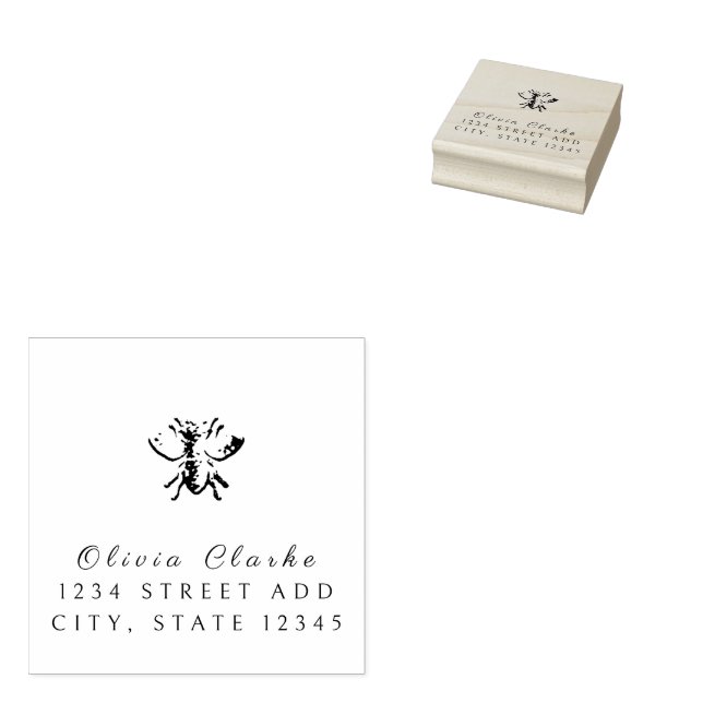 Personalisierte Honigbiene Gummistempel (Stempel)