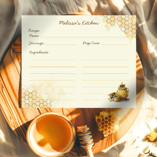 Personalisierte Honigbienen-Rezeptkarte