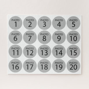 Personalisierte horizontale 20 FOTOKOLLAGE Puzzle