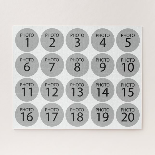 Personalisierte horizontale 20 FOTOKOLLAGE Puzzle (Horizontal)