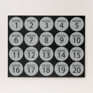 Personalisierte horizontale 20 FOTOKOLLAGE Puzzle