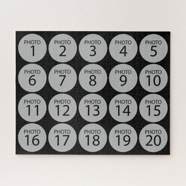Personalisierte horizontale 20 FOTOKOLLAGE Puzzle (Horizontal)