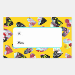 Personalisierte Hörproben Rechteckiger Aufkleber