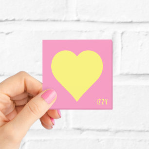 Personalisierte Hot Pink Herz-Klebezettel Post-it Klebezettel