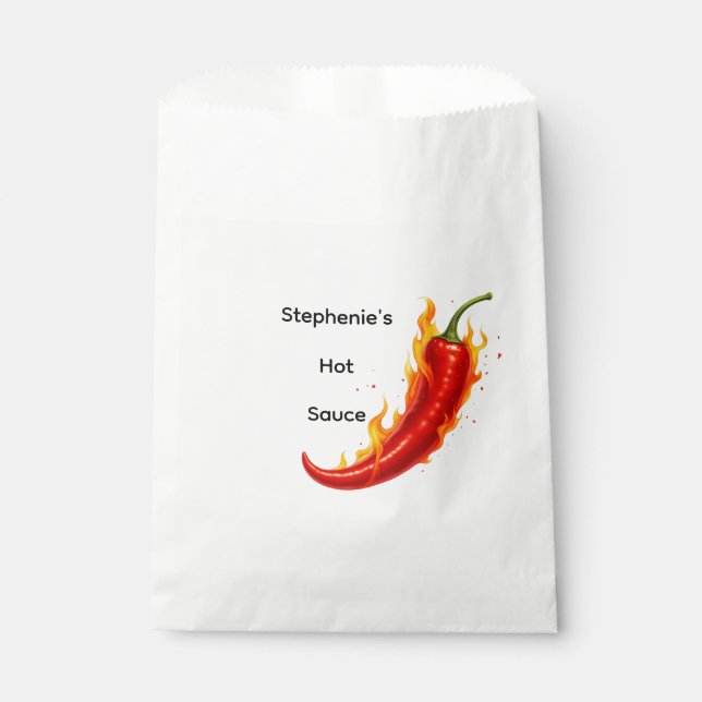 Personalisierte Hot-Sauce-Geschenke Geschenktütchen (Vorderseite)