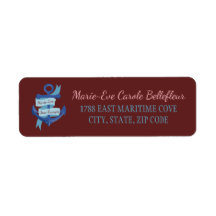 Personalisierte Hübsche blaue Ankerhochzeit