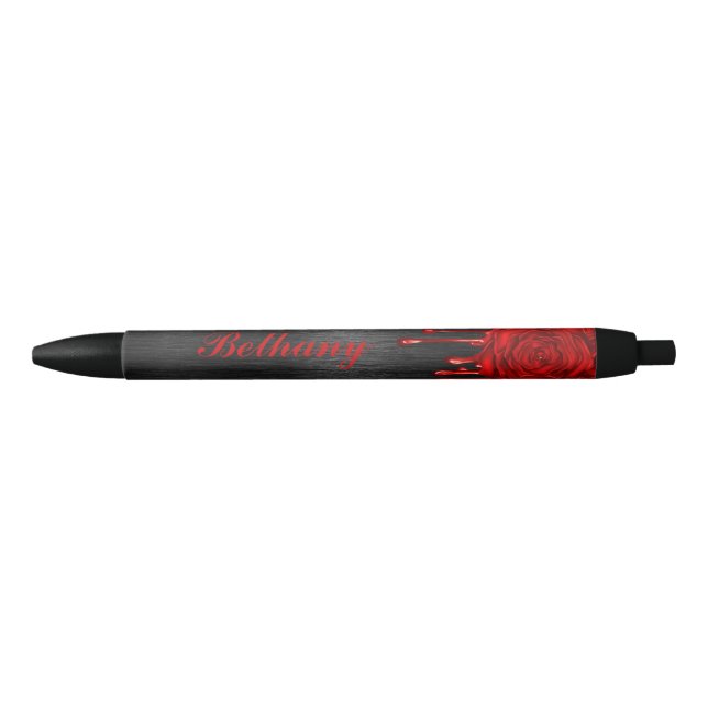 Personalisierte Hübsche Drilling-Rose Stifte Rot Kugelschreiber (Vorderseite)