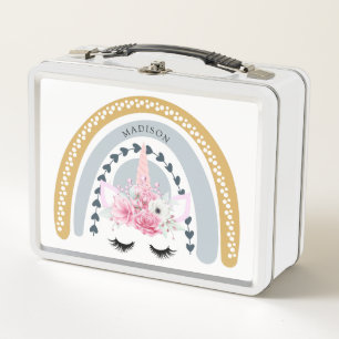 Personalisierte Hübsche Einhornröhre Metall Brotdose