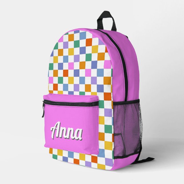 Personalisierte Hübsche Farbe Modernes Regenbogeng Bedruckter Rucksack (Rückseitige Ecke Rechts)