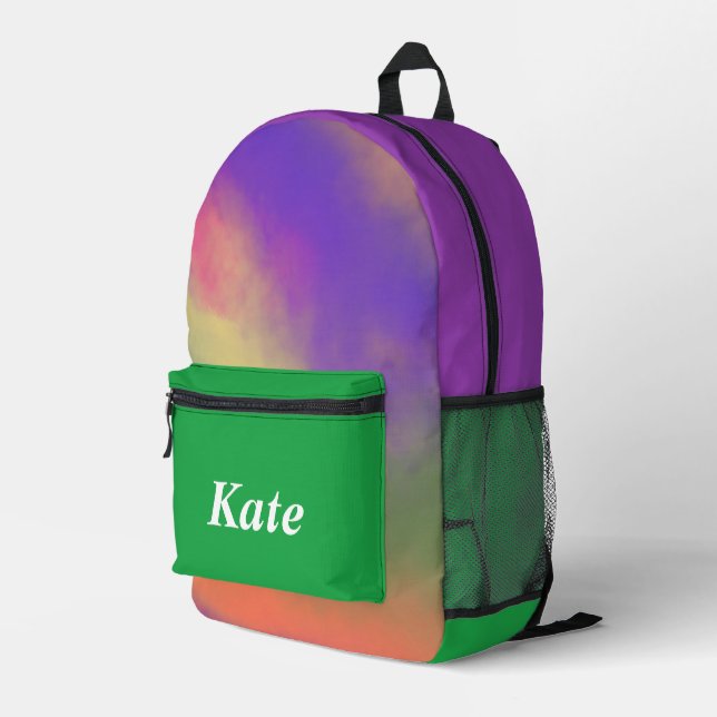 Personalisierte Hübsche Farbenfrohe Moderne Giralb Bedruckter Rucksack (Rückseitige Ecke Rechts)