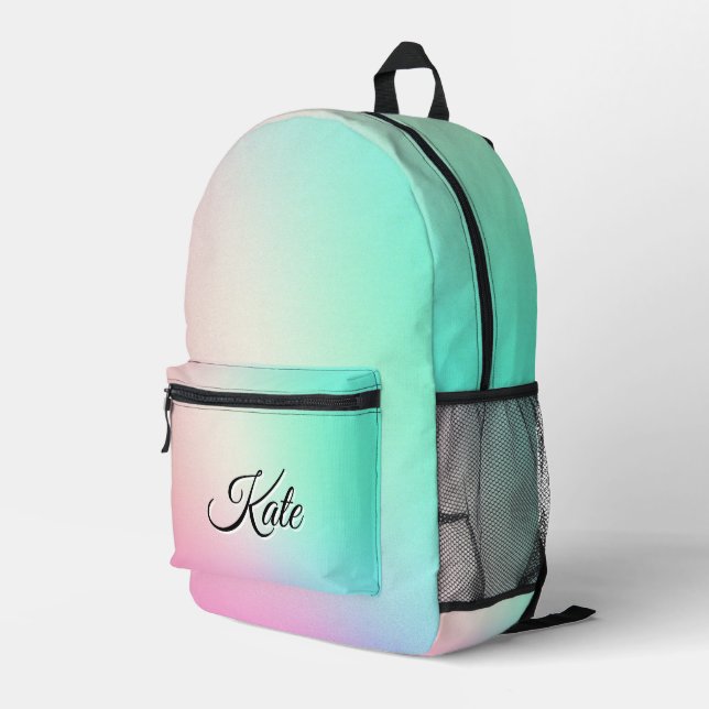 Personalisierte Hübsche Farbenfrohe Moderne Giralb Bedruckter Rucksack (Rückseitige Ecke Rechts)