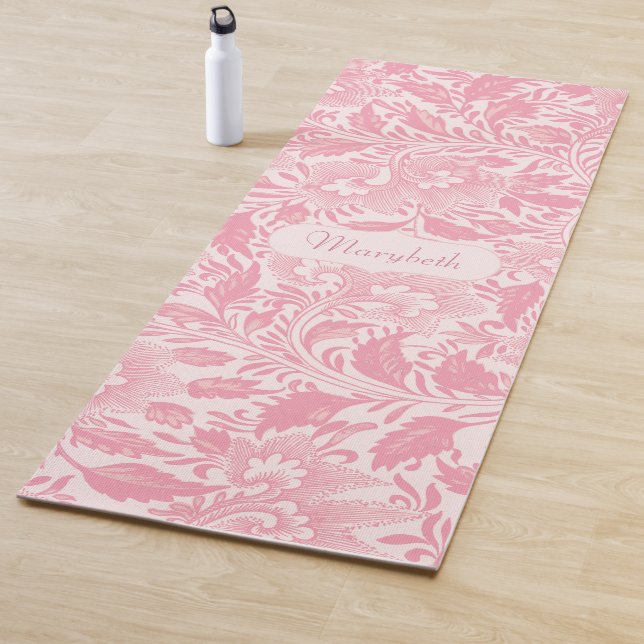 Personalisierte Hübsche Girly Pink-Blume Yogamatte (Beispiel)